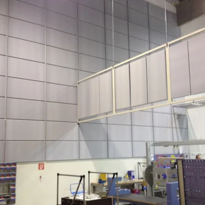 Placa Fonoabsorbanta Gri Din Poliuretan 615 x 615 x 60 mm-Tratament Acustic