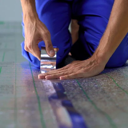 Banda Adeziva Aluminizata 50 mm x 50 m x 47 my-Accesorii Pentru Izolatii Termice