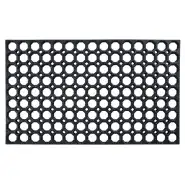 Covoras Intrare 45 x 75 cm, Honey Comb, Antiderapant, Material Reciclat, Negru-Covorase intrare