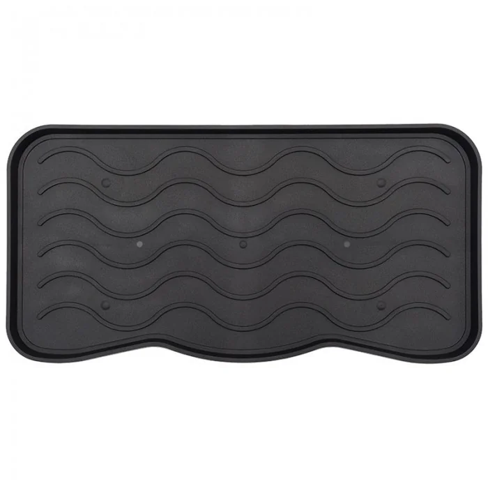 Tava Incaltaminte 35 x 63 cm, Simple, Material Reciclat, Negru-Covorase intrare
