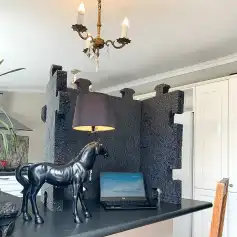 Panou Acustic Negru Whisper ® Tip Puzzle 310 x 310 x 50 mm-Tratament Acustic