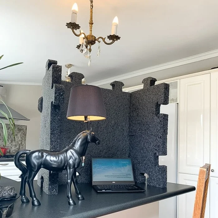 Panou Acustic Negru Whisper ® Tip Puzzle 310 x 310 x 50 mm-Tratament Acustic